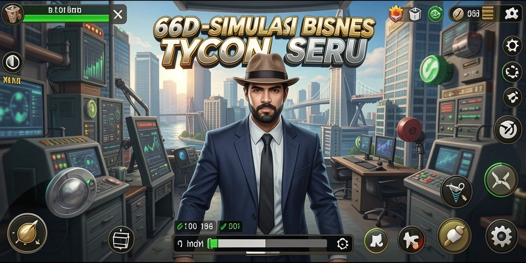 Tampilan gameplay Tycoon yang menarik dan interaktif di 66D.