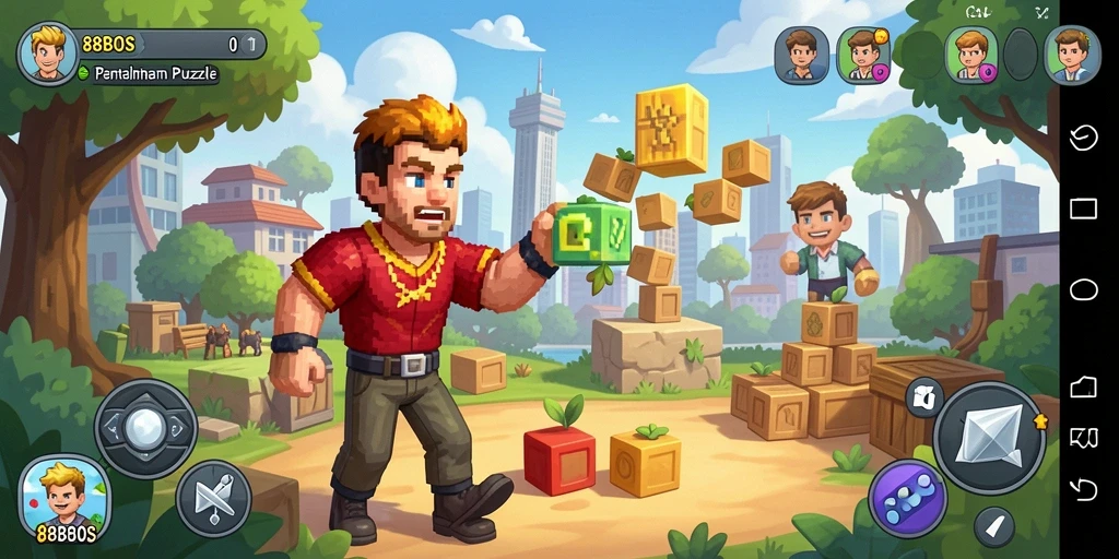Tampilan gameplay seru dari 88BOS saat menyelesaikan puzzle.