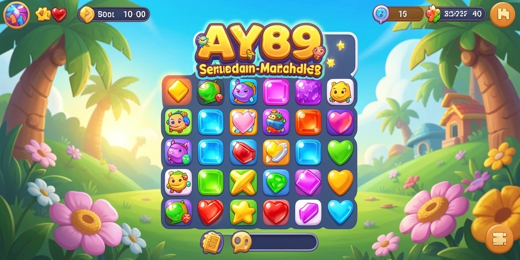 Tampilkan gameplay AYU89 yang menarik dengan kombinasi Match-3 yang menyenangkan.
