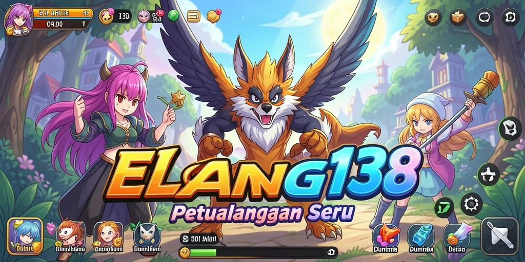 Tampilan menarik dalam screenshot ELANG138 yang menunjukkan pertarungan karakter anime.