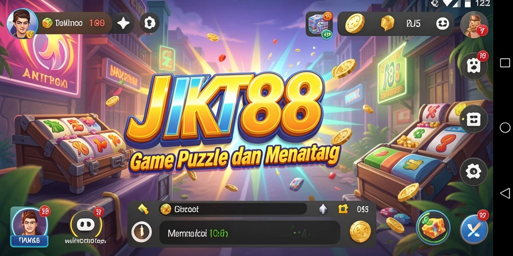 Screenshot permainan JKT88 menampilkan gameplay Puzzle yang menantang.