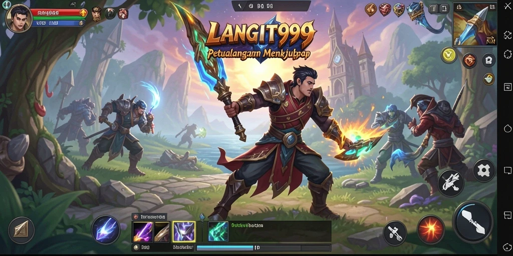 Tampilan permainan menakjubkan dalam LANGIT99 dengan aksi ARPG yang menegangkan.