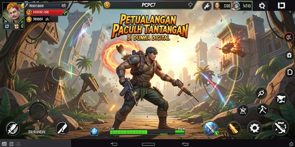 Tangkapan layar menampilkan aksi seru dalam PCPC7 dengan pertarungan intens.