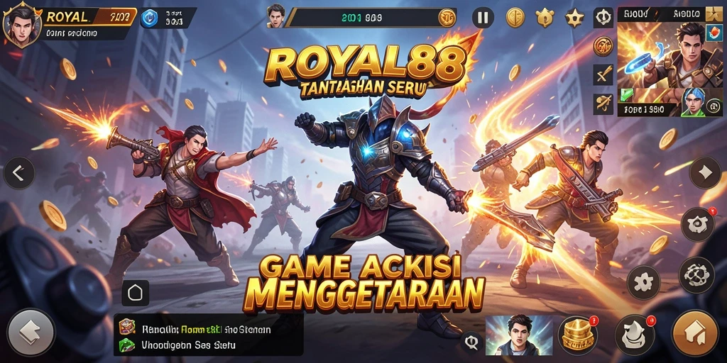 Tampilan gameplay mendebarkan di ROYAL88 dengan aksi yang intens.