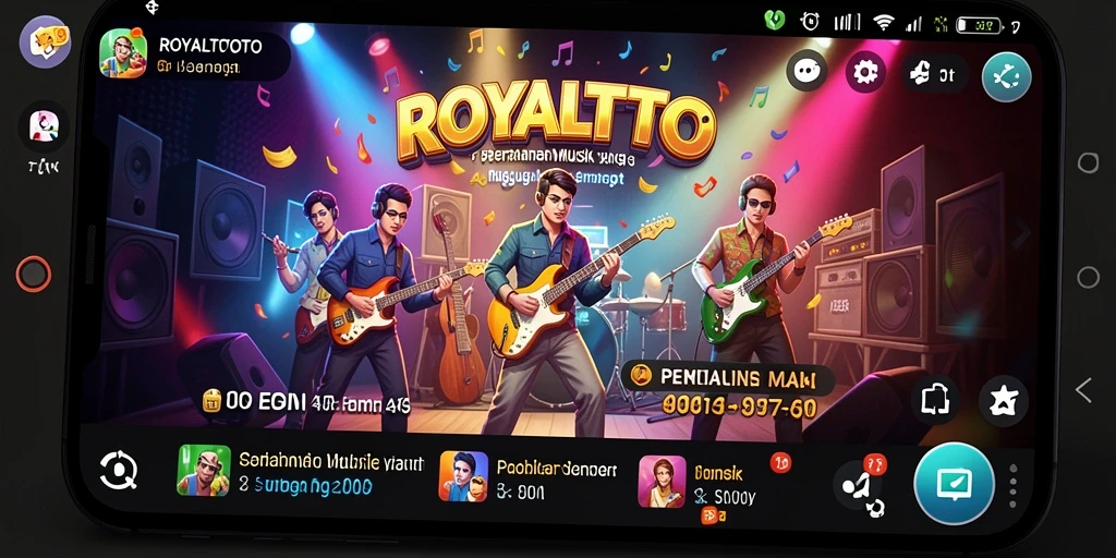 Tampilan gameplay <strong>ROYALTOTO</strong> yang menampilkan keseruan bermain musik.