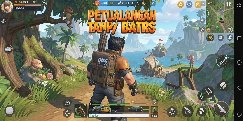 Screenshot menunjukkan aksi seru dalam dunia terbuka RP55.