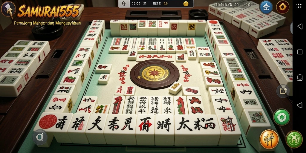 Menampilkan gameplay Mahjong yang seru dari SAMURAI555.