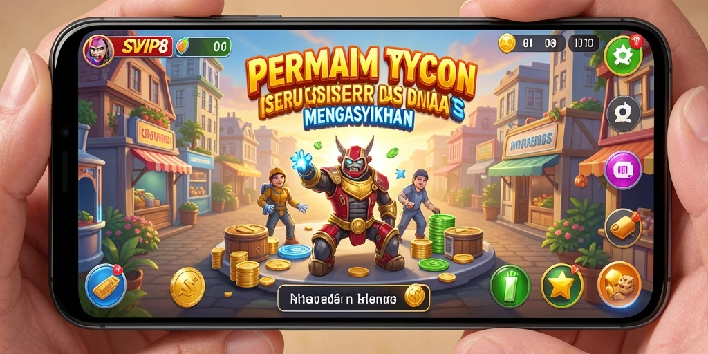 Tampilan gameplay menarik dari SVIP8 dengan elemen Tycoon.