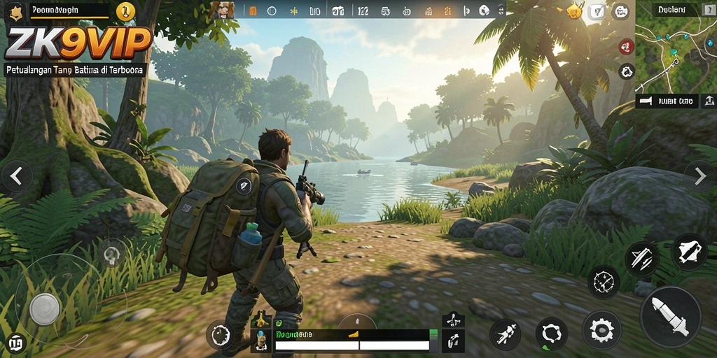 Tampilan gameplay ZK9VIP yang kaya dan penuh petualangan di dunia terbuka.